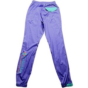 Columbia XXS Purple Ripstop Nylon Retro Track Pants Windbreaker Gorpcore